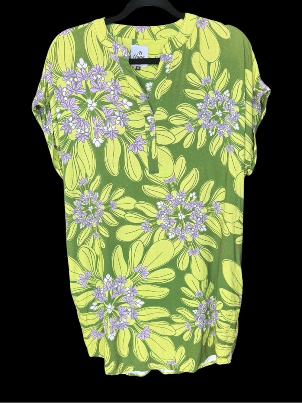 Hapa House shirt dress with pockets rayon size medium